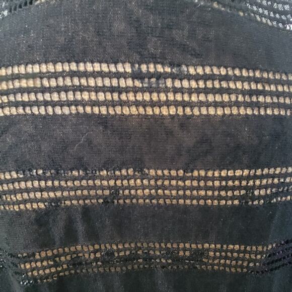 Small Victoria's Secret Black Maxi Tank Dress With Sheer Striped Skirt - Picture 5 of 6